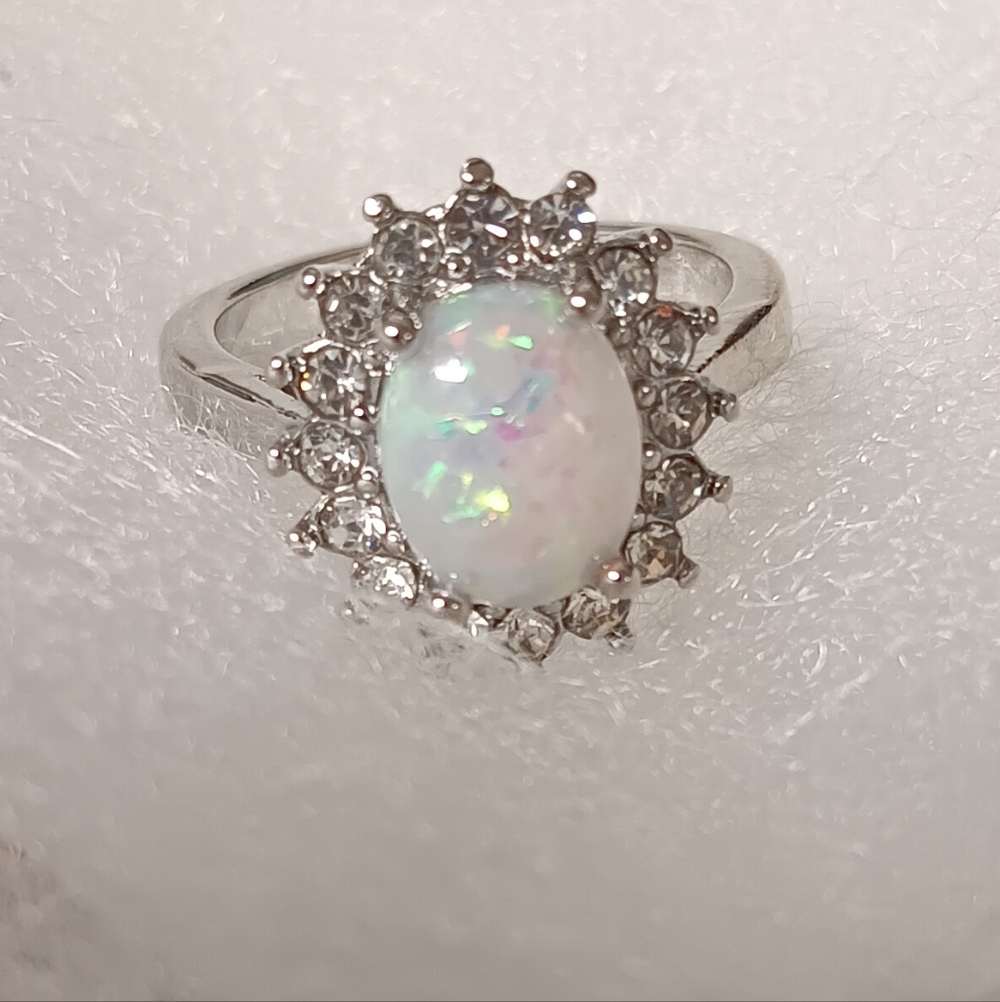 Opal CZ Ring  (NEW) - Picture 3 of 8